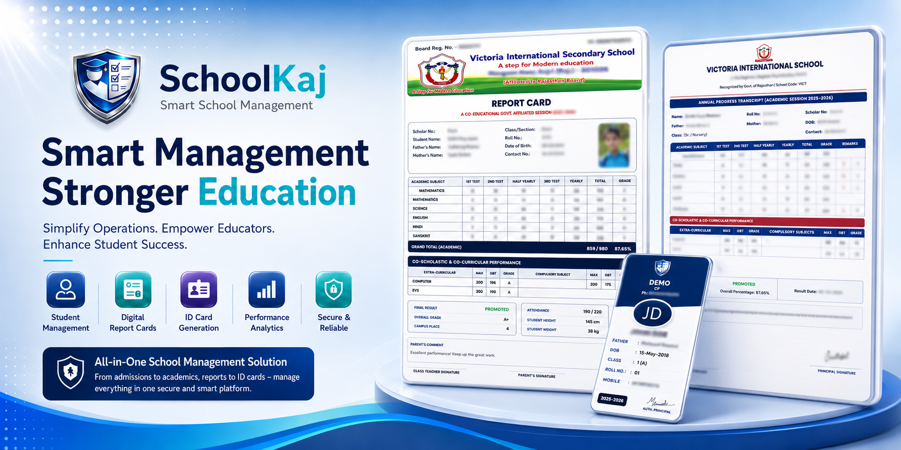 SchoolKaj Premium Interface Showcase